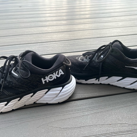 Preowned Hoka Gaviota 4 Black/white running shoes size 7.5 Wide Women’s - Picture 5 of 8